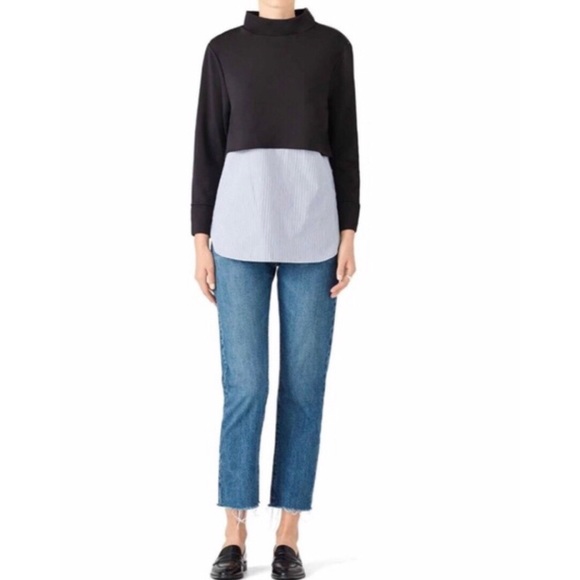 DREW Tops - Anthropologie DREW Black Sky Titus Layered Top